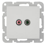 Foto: Cinch Audiosteckdose, Schraubklemme, Silber