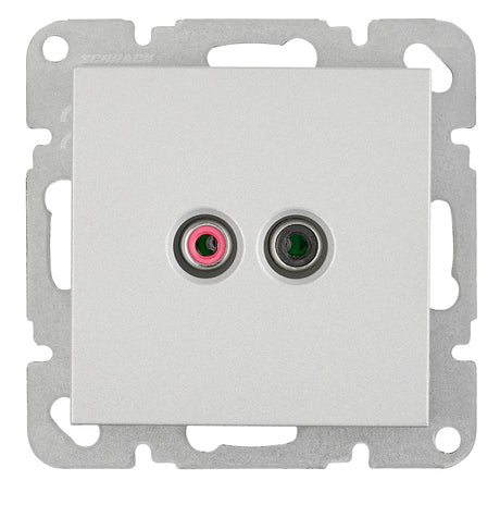 Foto: Cinch Audiosteckdose, Schraubklemme, Silber