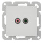 Foto: Cinch Audiosteckdose, Schraubklemme, Silber