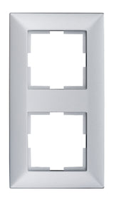 Rahmen 2-fach, Design CLASSIC, Silber