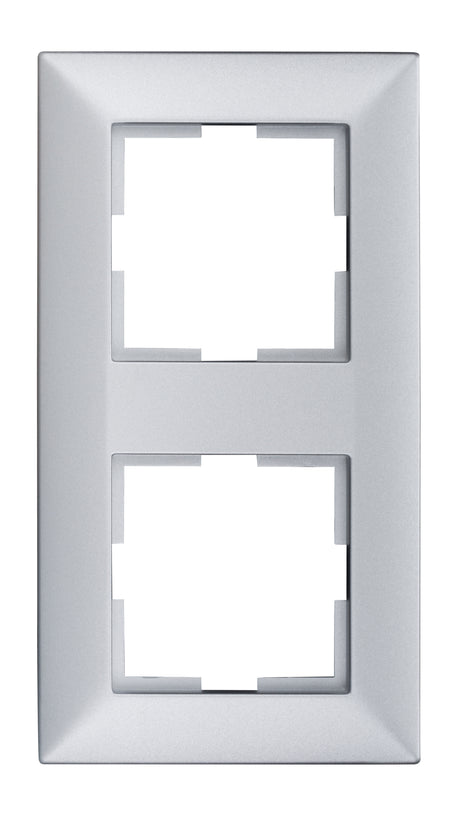 Rahmen 2-fach, Design CLASSIC, Silber