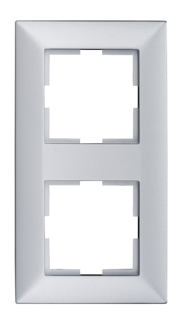 Rahmen 2-fach, Design CLASSIC, Silber