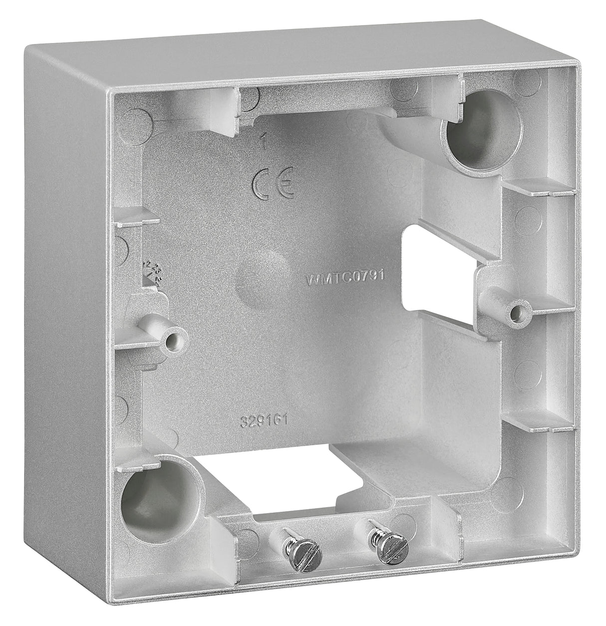 Aufputz Gehäuse 1-fach, Silber