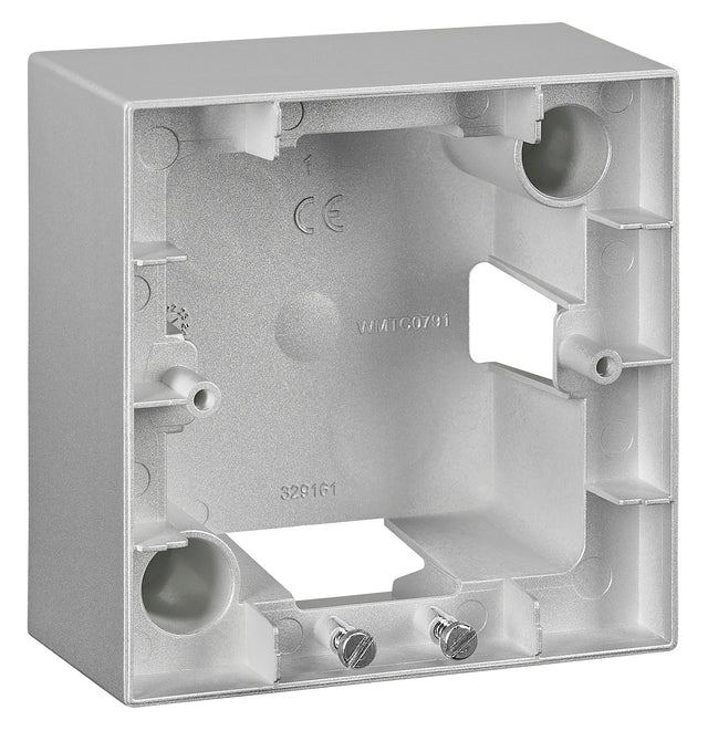 Aufputz Gehäuse 1-fach, Silber