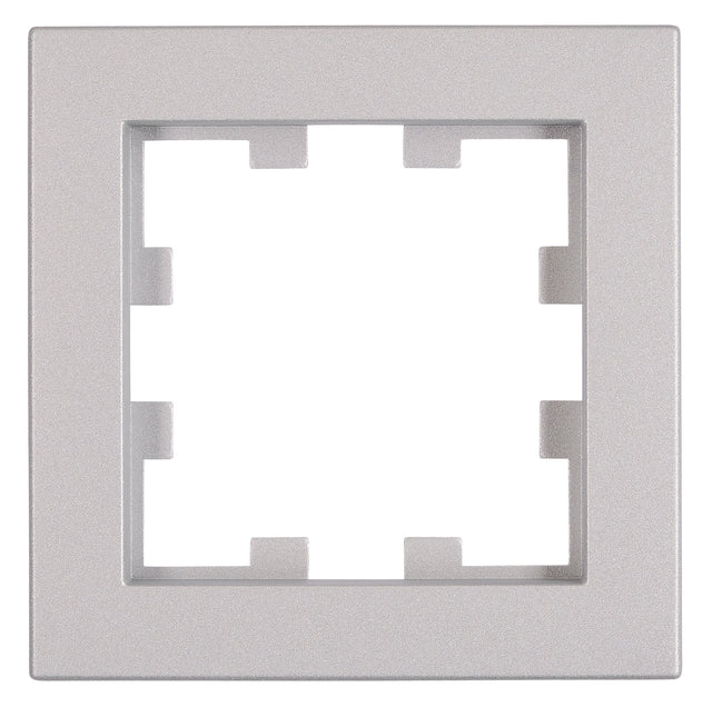Rahmen 1-fach, Design CUBIC, Silber