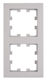Rahmen 2-fach, Design CUBIC, Silber