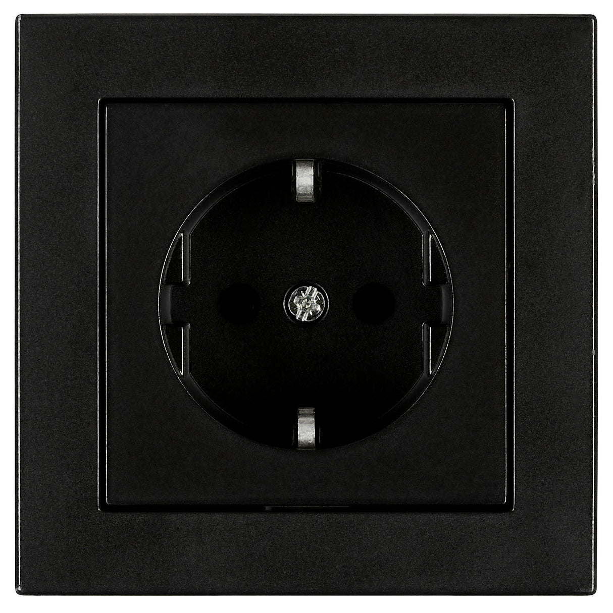 Set Steckdose VISIO S 55 DESIGN CUBIC, Steckklemmen, schwarz