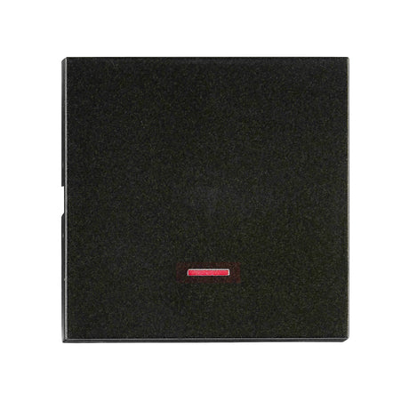 Wippe S 55 mit roter Linse, schwarz, matt