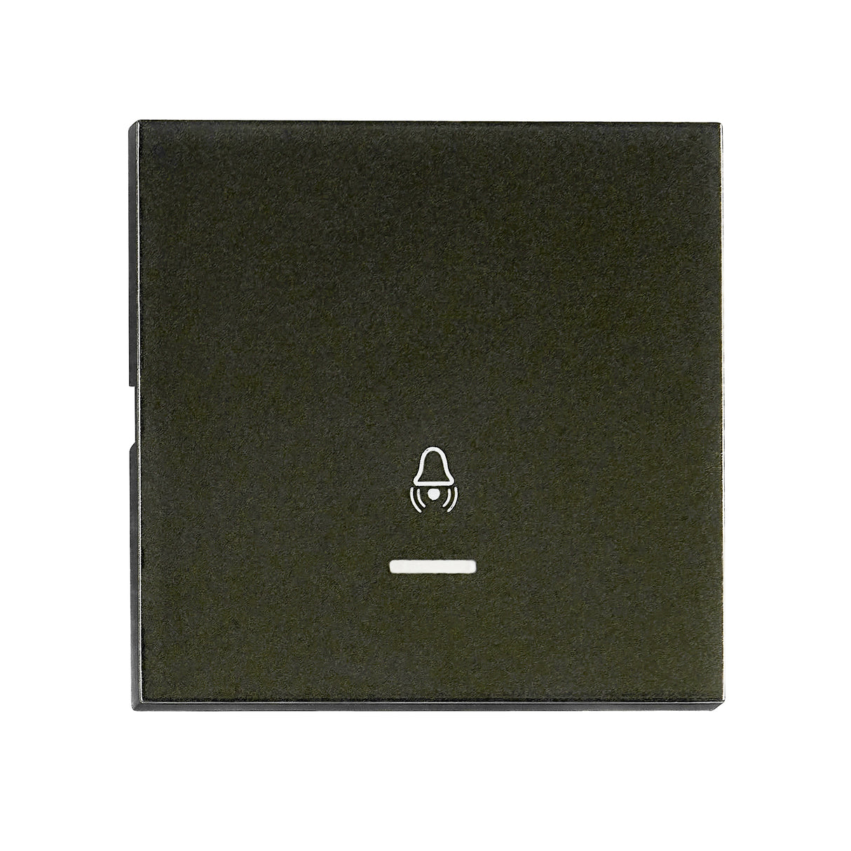 Wippe S 55 mit transp. Linse, Symbol Glocke, schwarz, matt