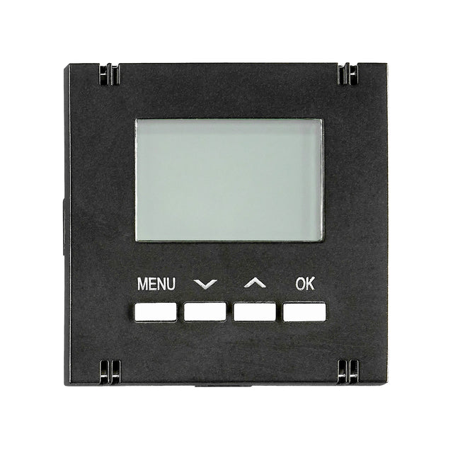 Digitaler Raumthermostat Aufsatz, Heizung, Schwarz, matt