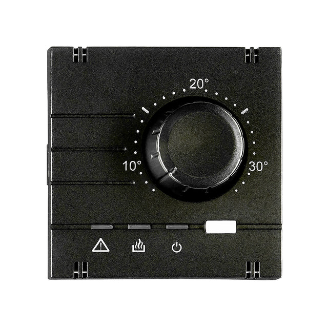 Analoger Raumthermostat Aufsatz, Heizung, Schwarz, matt