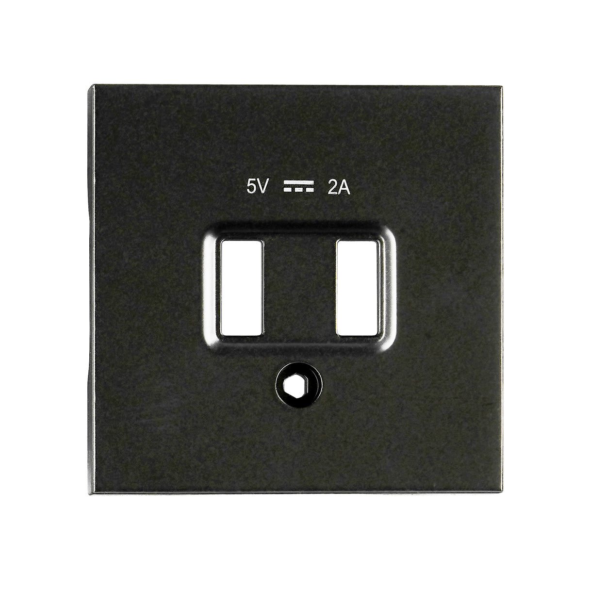 USB Ladesteckdosen-Abdeckung, schwarz, matt