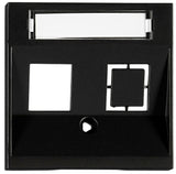 Abdeckung für RJ45 Toolless Line Module, 1-fach,schw., matt