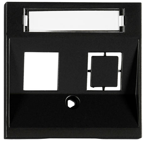 Abdeckung für RJ45 Toolless Line Module, 1-fach,schw., matt