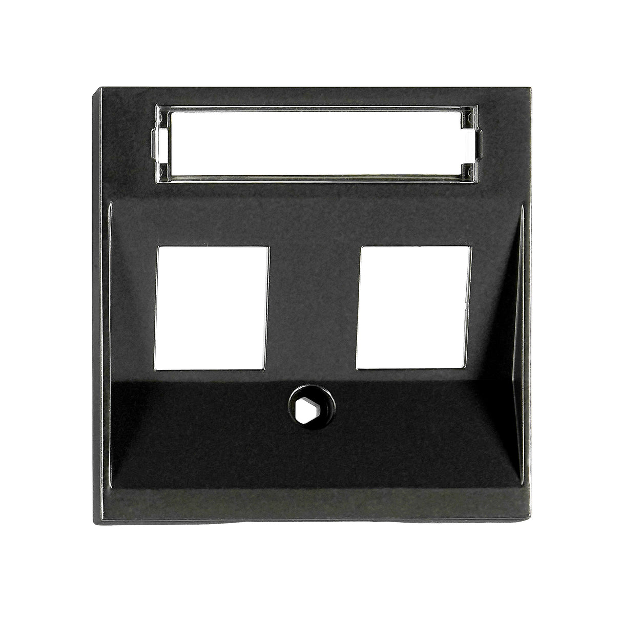 Abdeckung für RJ45 Toolless Line Module, 2-fach, schw., matt