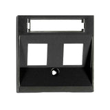 Abdeckung für RJ45 Toolless Line Module, 2-fach, schw., matt