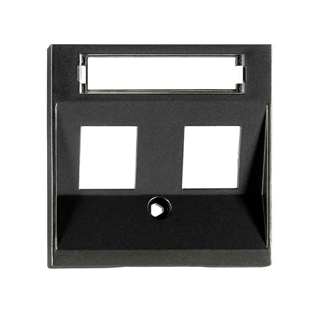 Abdeckung für RJ45 Toolless Line Module, 2-fach, schw., matt