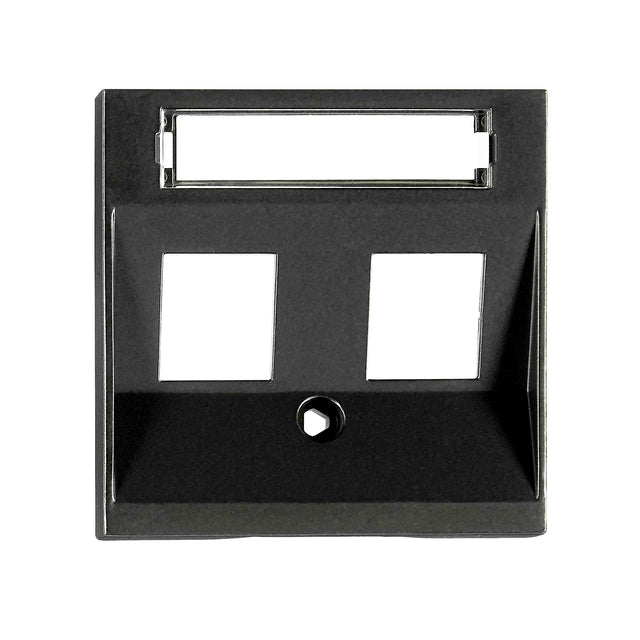 Abdeckung für RJ45 Toolless Line Module, 2-fach, schw., matt