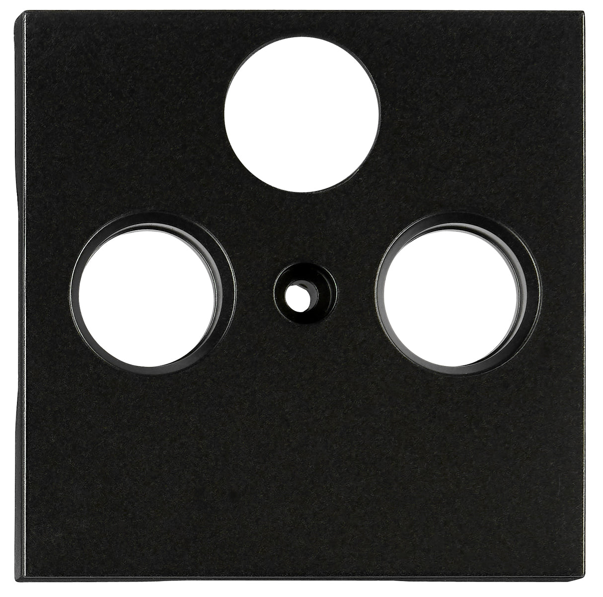 TV Abdeckung, 3-Loch, schwarz, matt