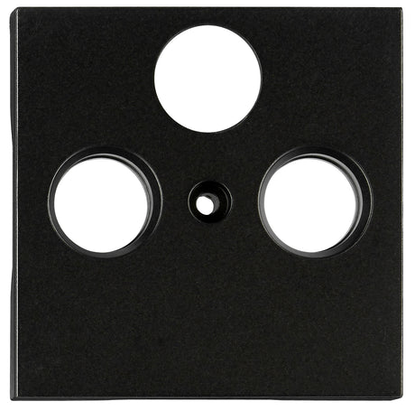 TV Abdeckung, 3-Loch, schwarz, matt
