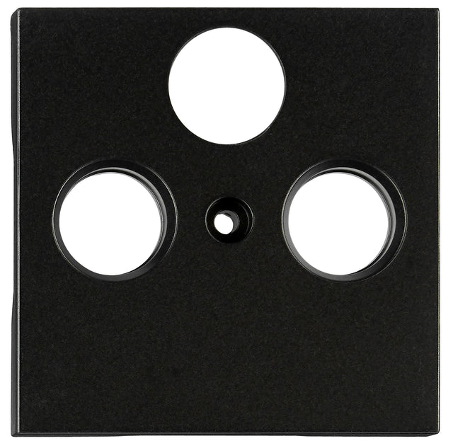 TV Abdeckung, 3-Loch, schwarz, matt