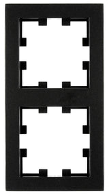 Rahmen 2-fach, Design CUBIC, schwarz, matt