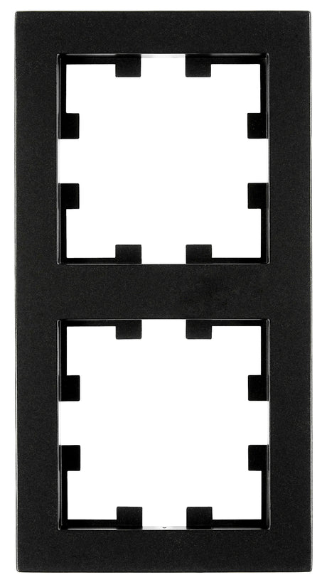 Rahmen 2-fach, Design CUBIC, schwarz, matt