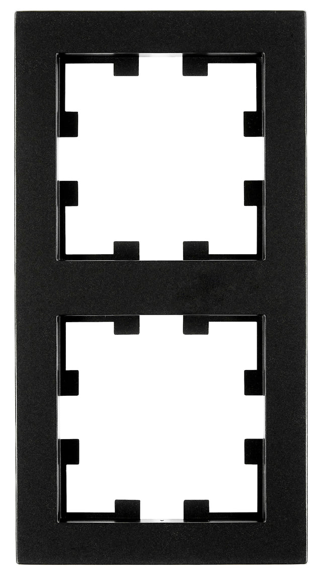Rahmen 2-fach, Design CUBIC, schwarz, matt