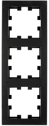 Rahmen 3-fach, Design CUBIC, schwarz, matt
