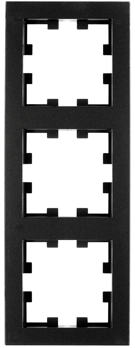Rahmen 3-fach, Design CUBIC, schwarz, matt
