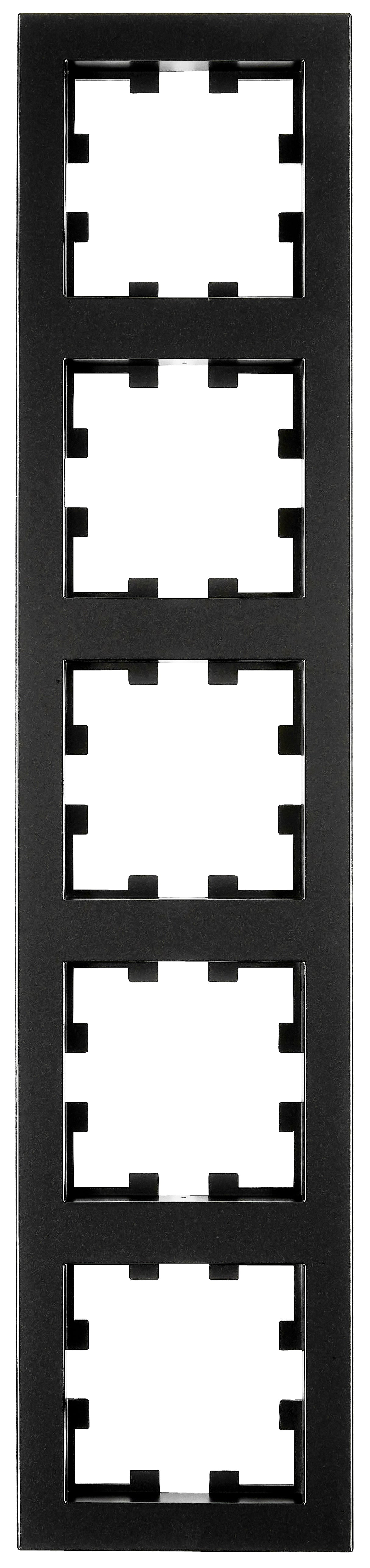 Rahmen 5-fach, Design CUBIC, schwarz, matt