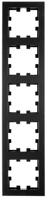 Rahmen 5-fach, Design CUBIC, schwarz, matt