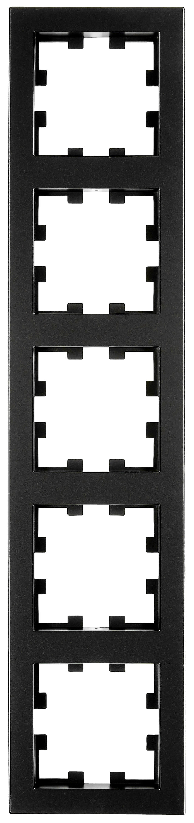 Rahmen 5-fach, Design CUBIC, schwarz, matt