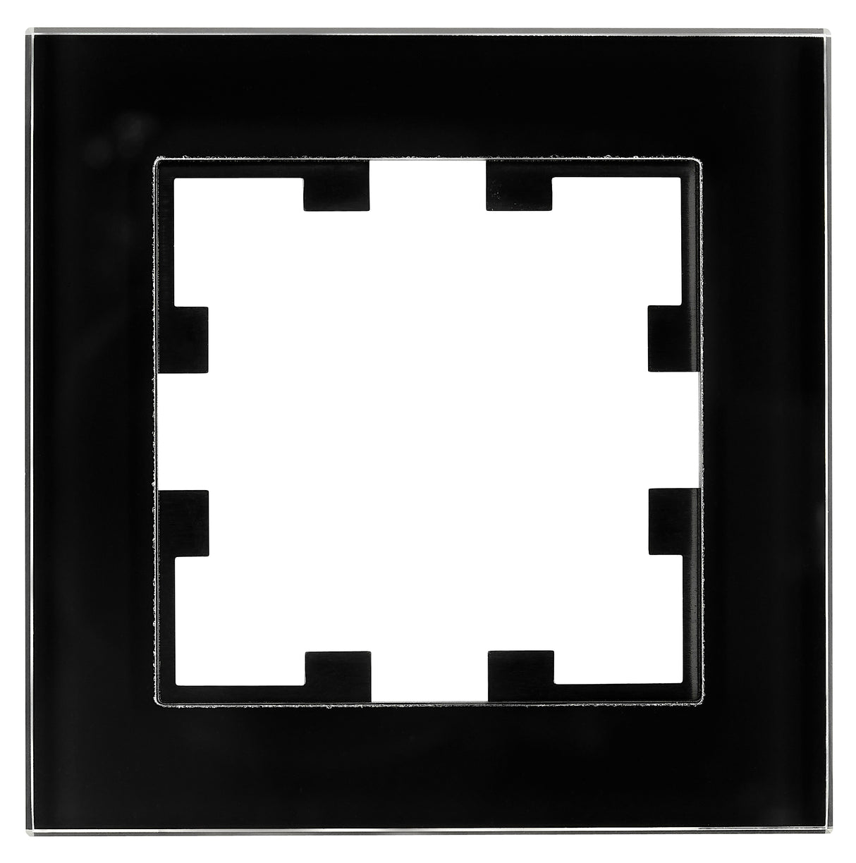 Rahmen 1-fach, Glas schwarz