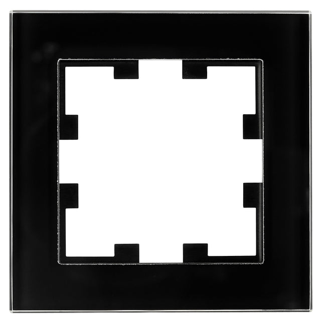 Rahmen 1-fach, Glas schwarz