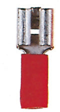Flachsteckhülse 6,3 isoliert, rot, 0,5-1,5mm²