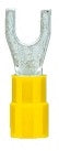 Gabel-Kabelschuh isoliert, gelb, 4-6mm², M5