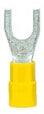 Foto: Gabel-Kabelschuh isoliert, gelb, 4-6mm², M6