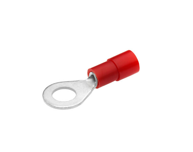 Quetschkabelschuh, Ringform Cu isoliert, rot, 0,5-1mm², M4