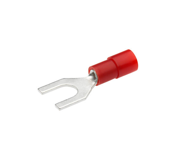Gabel-Kabelschuh isoliert, rot, 0,5-1,0mm², M4