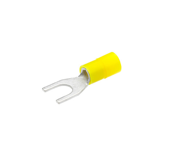 Gabel-Kabelschuh isoliert, gelb, 4-6mm², M4
