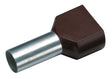 Foto: Aderendhülse isoliert, Duo 2x1,5mm², L1=12mm, schwarz
