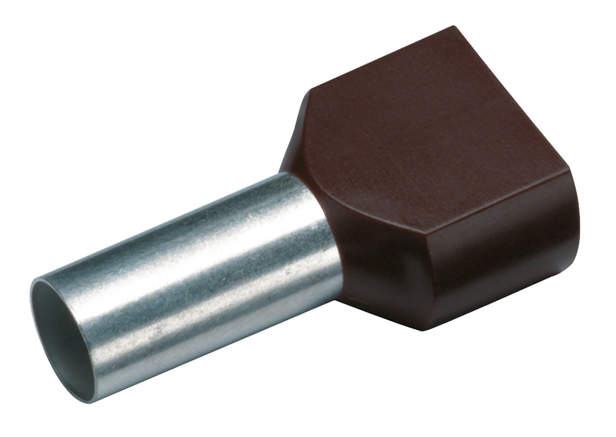 Aderendhülse isoliert, Duo 2x1,5mm², L1=12mm, schwarz
