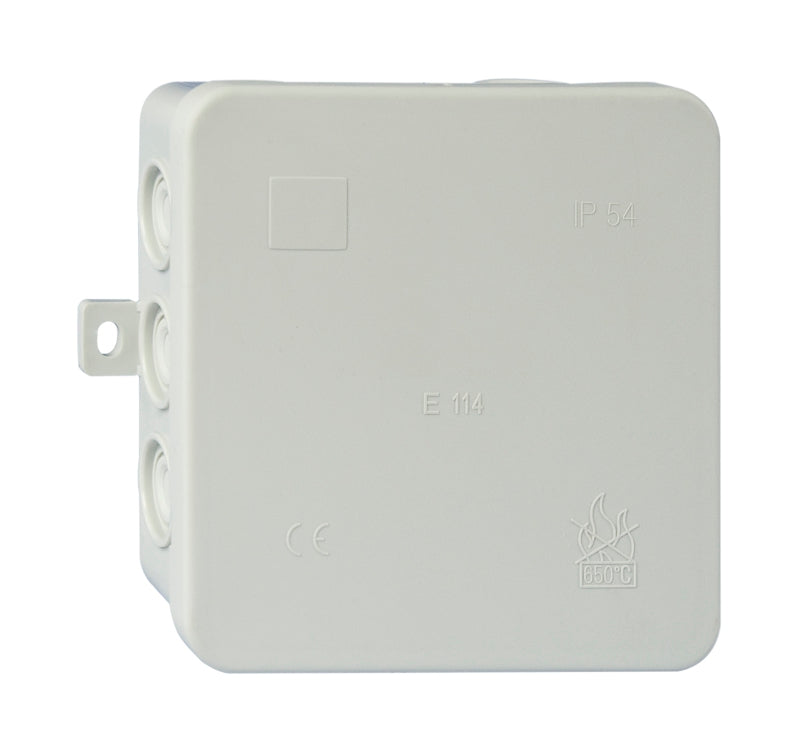 AP-K-Abzweigdose 100x100xt40mm, Schneideinführung-IP54 grau