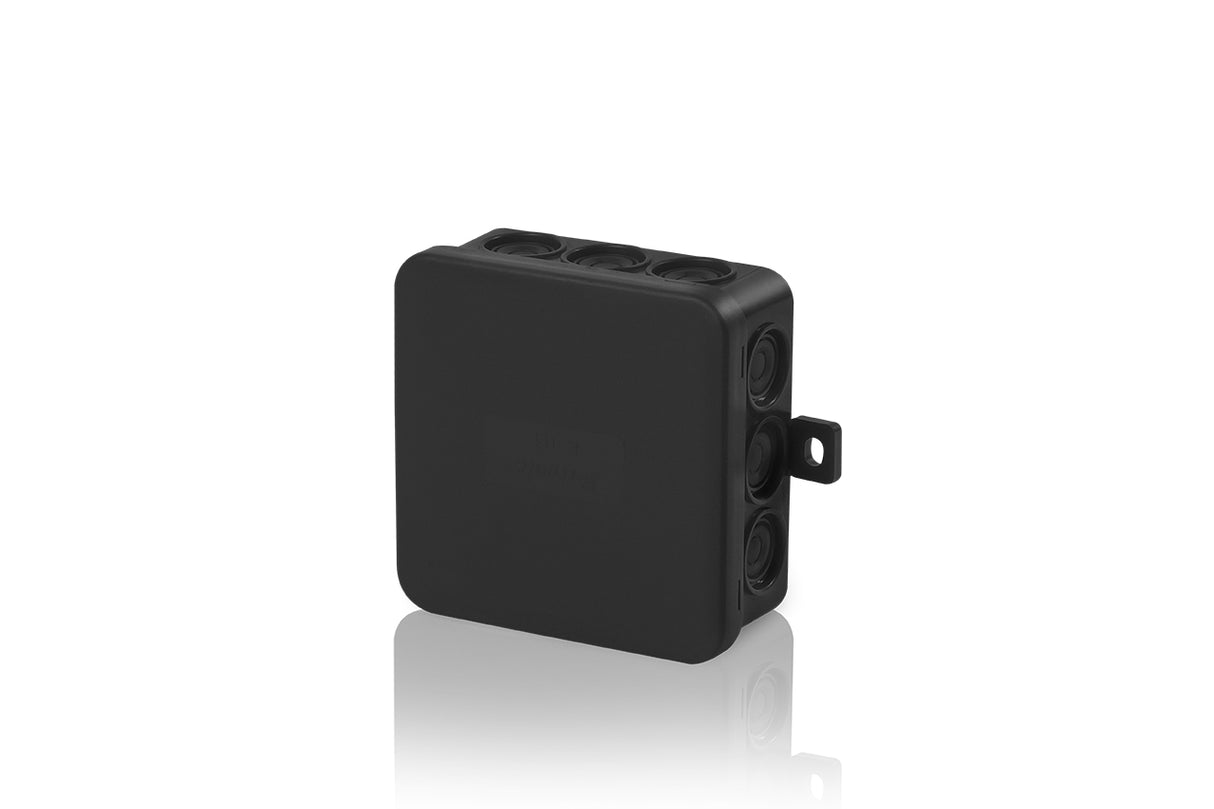 Feuchtraum-Abzweigkasten IP54, 85x85x40, schwarz