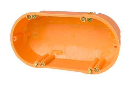 Hohlwanddose 2fach, 2xd68xt47mm, orange, PP