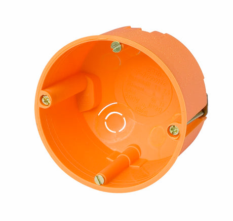 Hohlwandabzweigdose d70xt50mm, orange, Deckel-weiß, PP