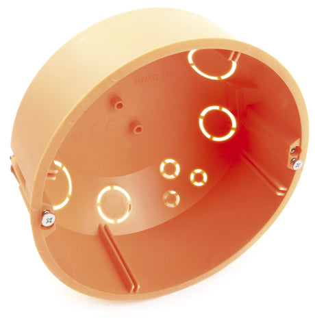 Hohlwand-Abzweigdose Ø 120mm mit Randdeckel chlorfrei orange