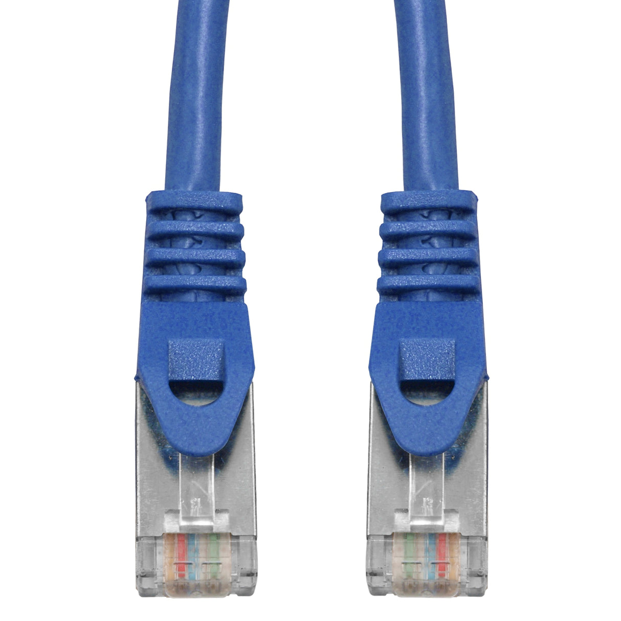 Patchkabel RJ45 geschirmt Cat.5e, PVC, blau, 10,0m