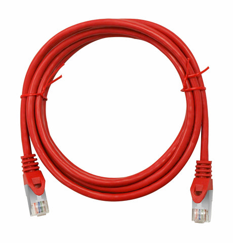 Patchkabel RJ45 geschirmt Cat.6a 10GB, LS0H, rot,  5,0m